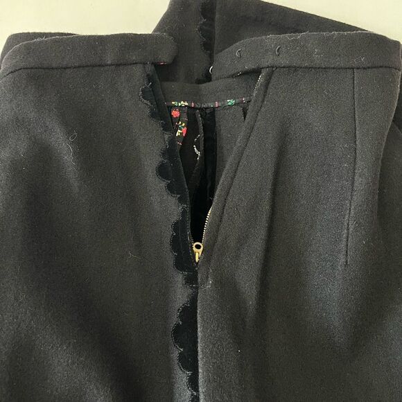 Original Lanz Salzburg 60s Vintage Austrian Wool Felted Scalloped Skirt Set - Picture 12 of 14